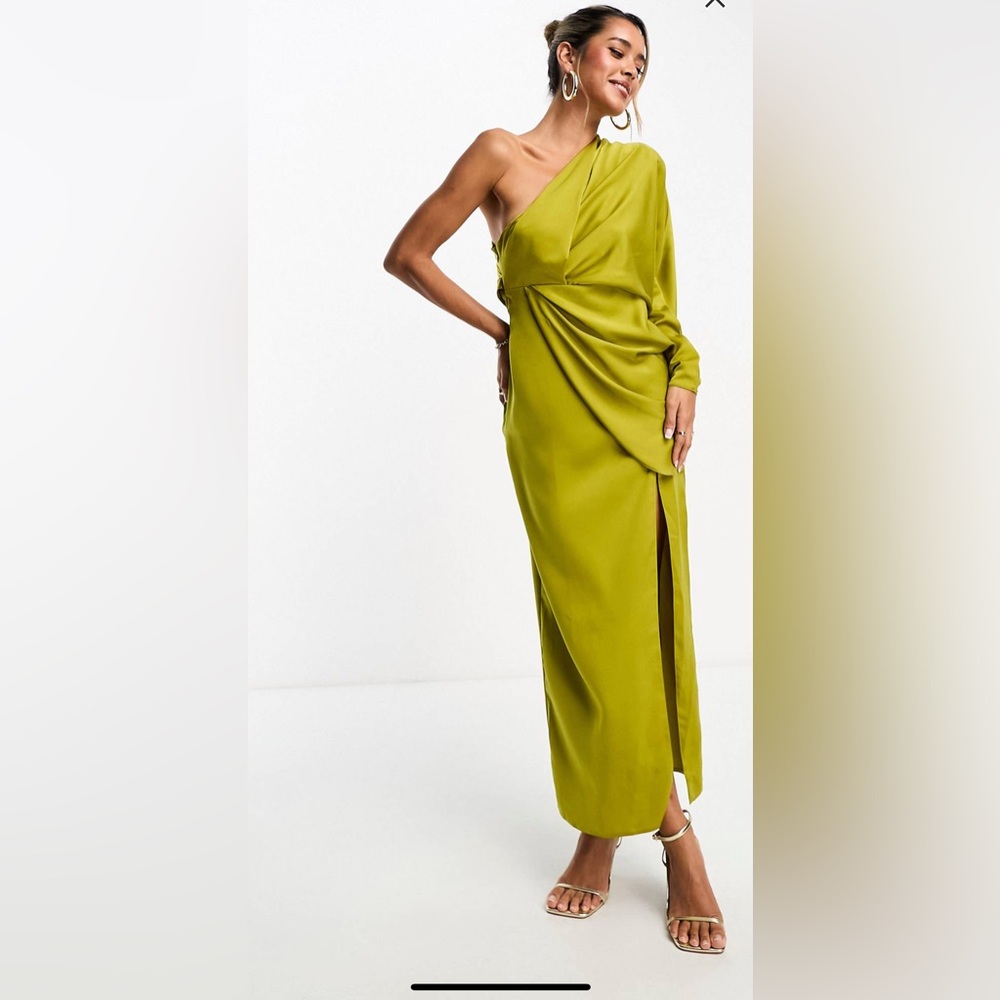 ASOS one shoulder satin dress